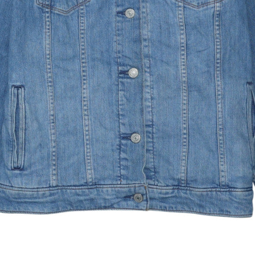 Levi's Womens Blue Denim Basic Jacket M Classic Casual Style