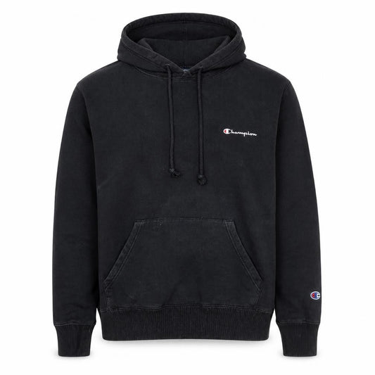 Champion Men's Black XL Pullover Hoodie with Logo and Kangaroo Pocket