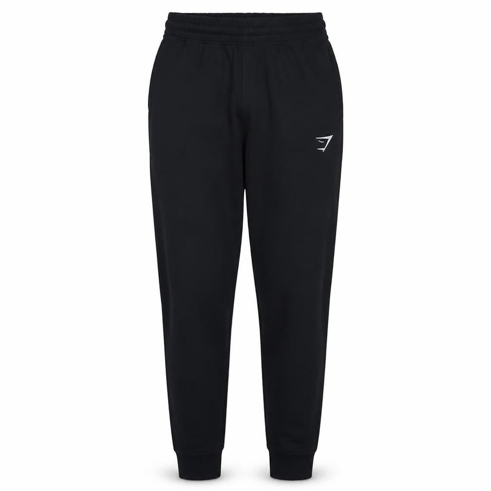 Gymshark Men's Black Joggers S Regular Fit Cotton Blend