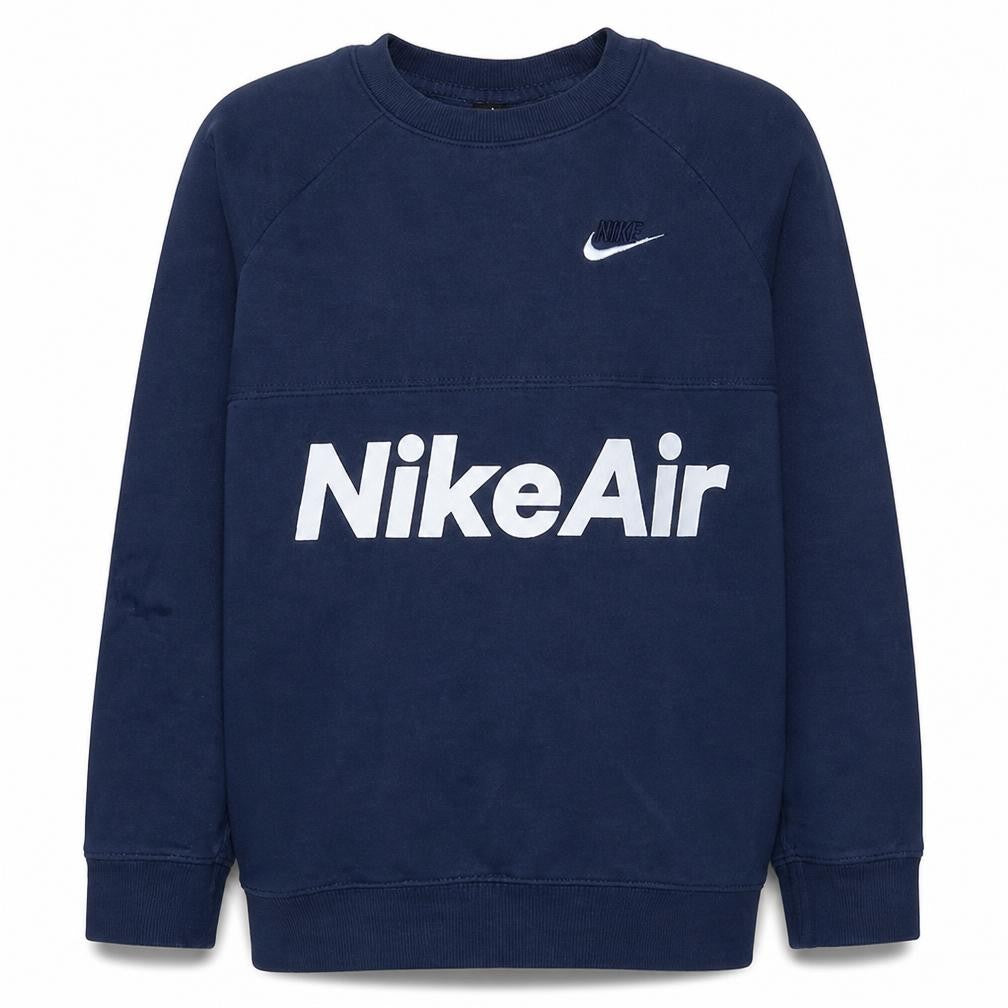 Nike Boys Blue Crew Neck Pullover Sweatshirt L 147-158cm Logo Print
