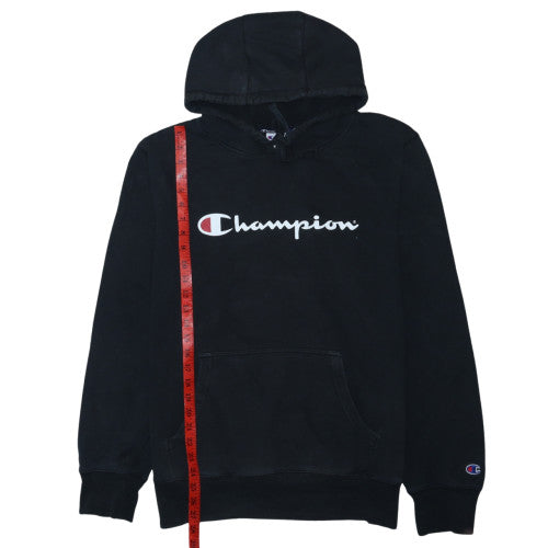 Champion Men's Black XL Pullover Hoodie with Logo Design