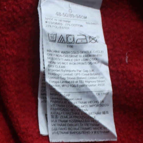 GAP Womens Red Crew Neck Pullover Sweatshirt Size L Cotton Blend