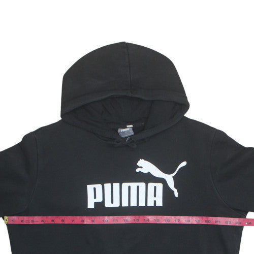 Puma Men's Black Pullover Hoodie L Regular Fit Fleece Sportswear