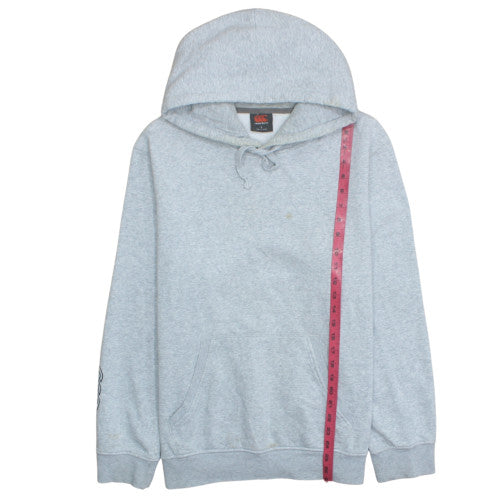 Canterbury Mens Grey Pullover Hoodie Size L Sports Fleece Rugby