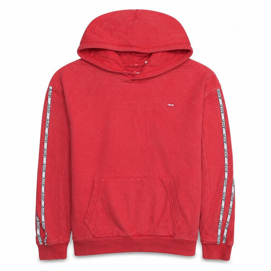 Levi's Men's Red Pullover Hoodie L Logo Fleece Sweatshirt