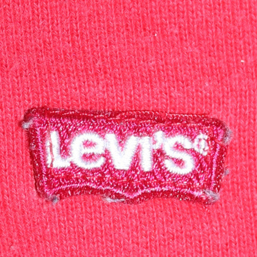 Levi's Men's Red Pullover Hoodie L Logo Fleece Sweatshirt