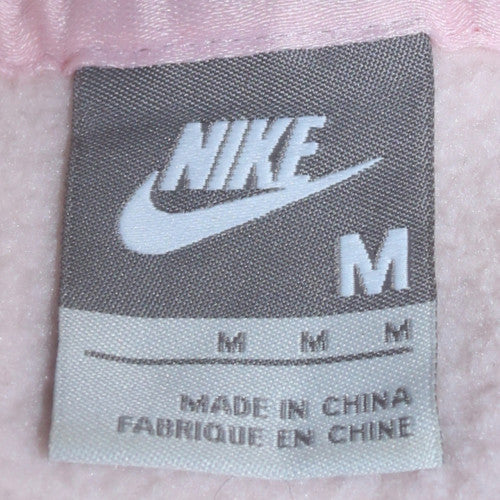Nike Womens Pink Full Zip Hoodie Medium Cotton Blend Sweatshirt