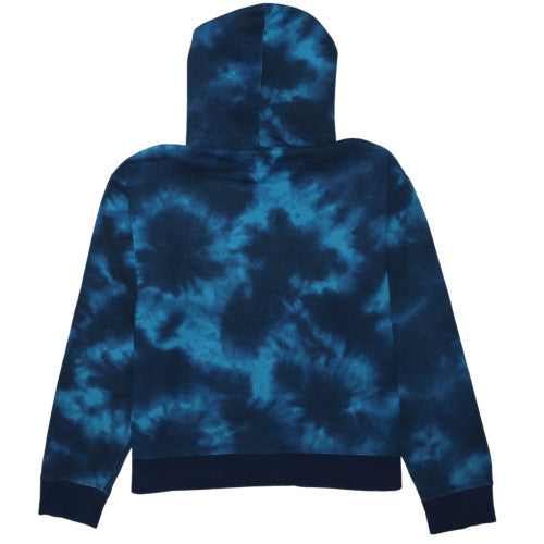 Champion Men's Blue Tie-Dye Pullover Hoodie XL Fleece