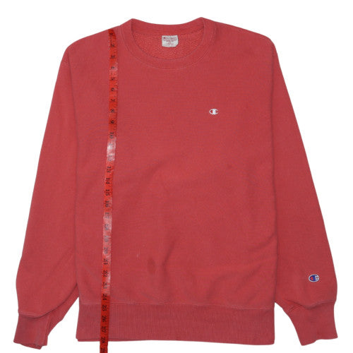 Champion Men's Red Reverse Weave Crew Neck Sweatshirt Large Vintage