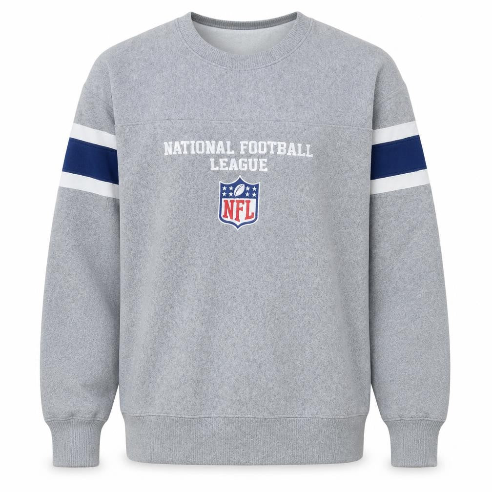 NFL Team Apparel Men's Grey M Pullover Crew Neck Sweatshirt