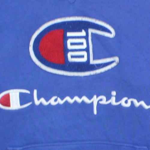 Champion Men's Blue Medium Pullover Hoodie Sweatshirt
