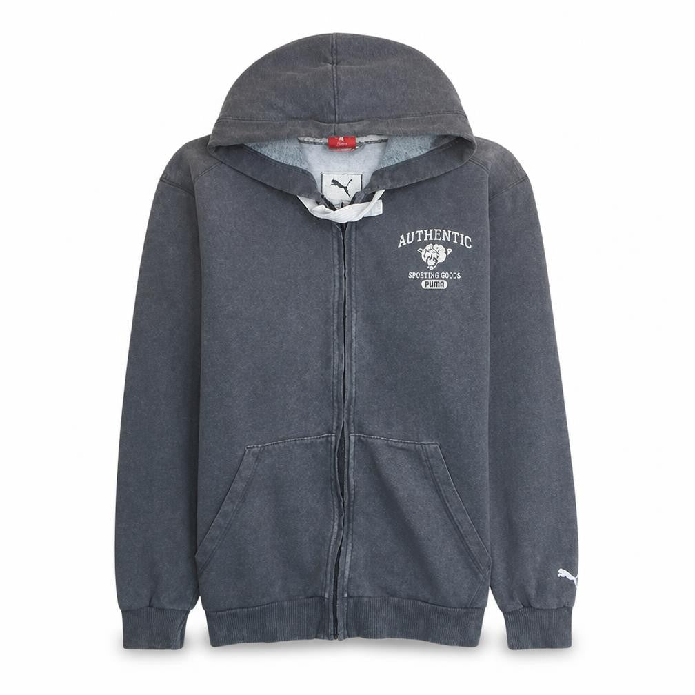 Puma Mens Grey XL Full Zip Hoodie Sweatshirt Authentic Sportswear