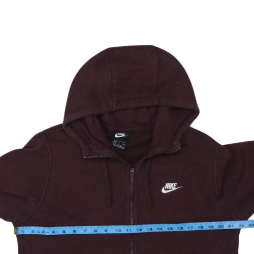 Nike Men's Brown Full Zip Hoodie Medium Fleece Sweatshirt