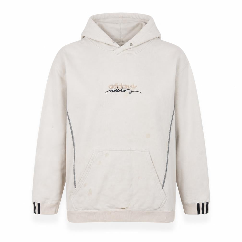 Adidas Women Beige XL Pullover Hoodie Cotton Logo Casual