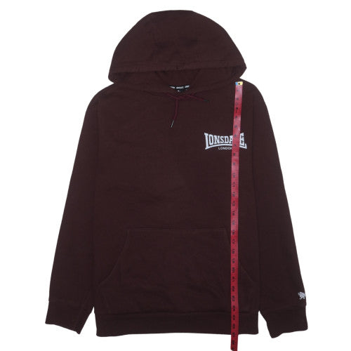 Lonsdale Mens Brown 3XL Pullover Hoodie with Logo Pocket