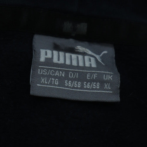 Puma Men's Black XL Pullover Hoodie Fleece Logo Sweatshirt
