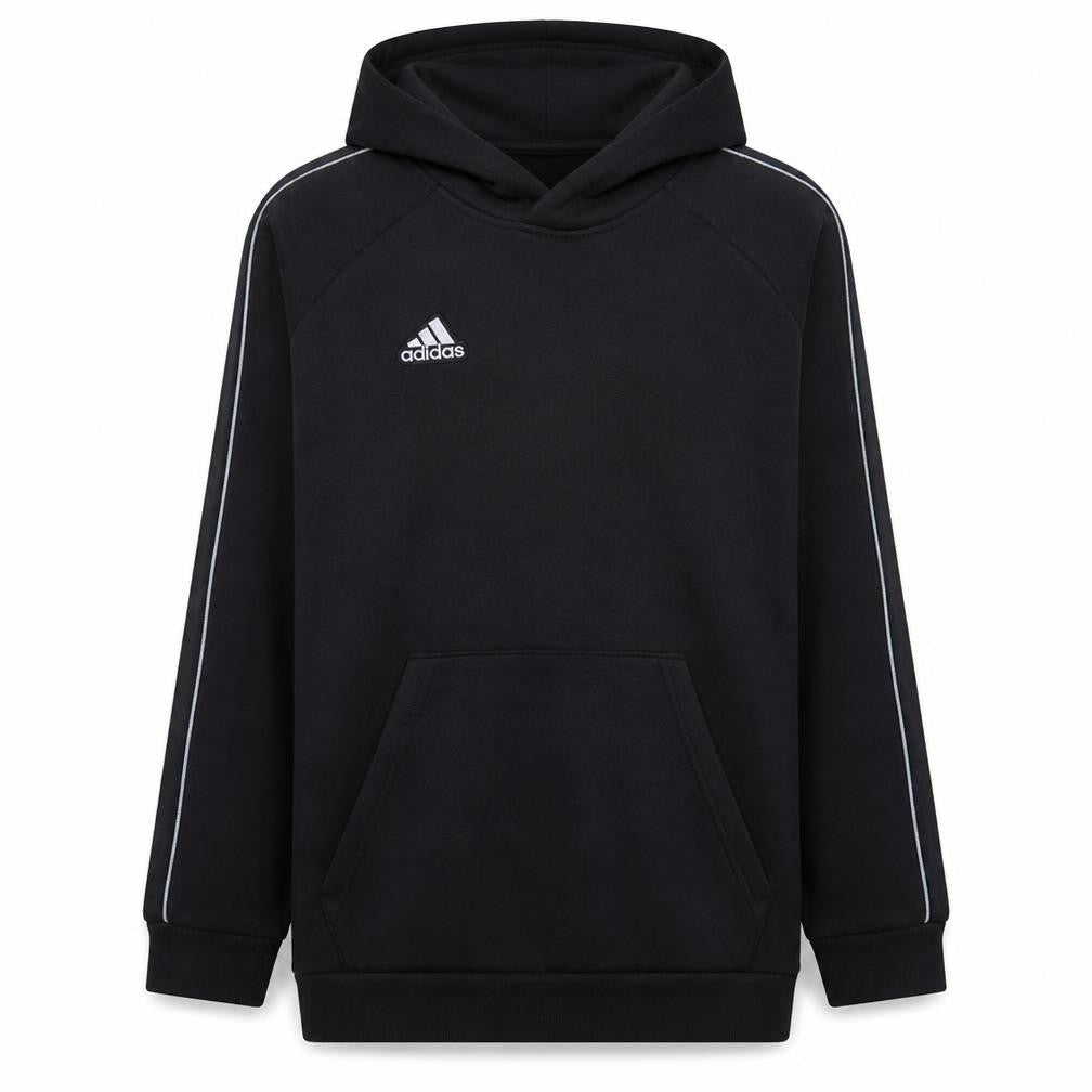 Adidas Men's Black XL Pullover Hoodie with Logo and Pocket
