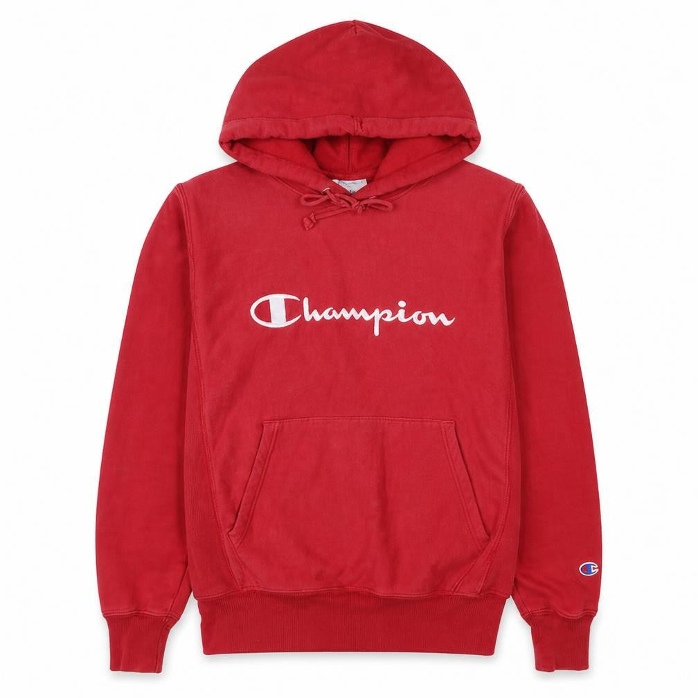Champion Men's Red Reverse Weave Pullover Hoodie Size S