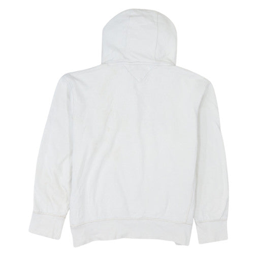 Tommy Hilfiger Women’s White Organic Cotton Pullover Hoodie Size L