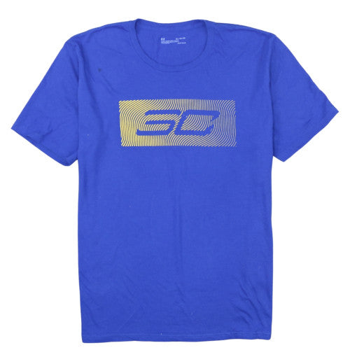 Under Armour Men's Blue Steph Curry SC Logo HeatGear T-Shirt XL