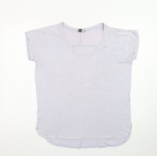 KENAR Womens Grey Basic Scoop Neck Short Sleeve T-Shirt Size M