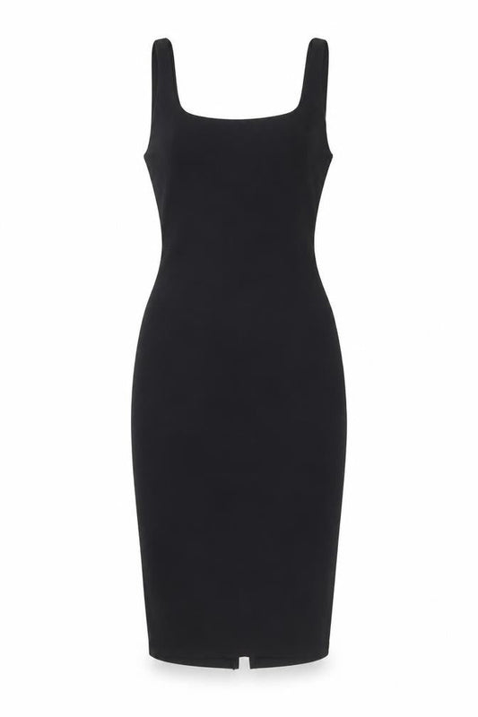 Pull&Bear Women's Black XS Sleeveless Bodycon Jersey Dress