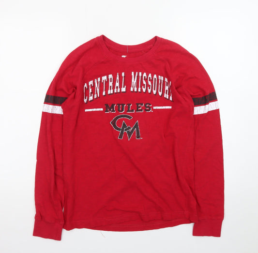 Colosseum Men's Red Central Missouri Mules Long Sleeve T-Shirt Size S