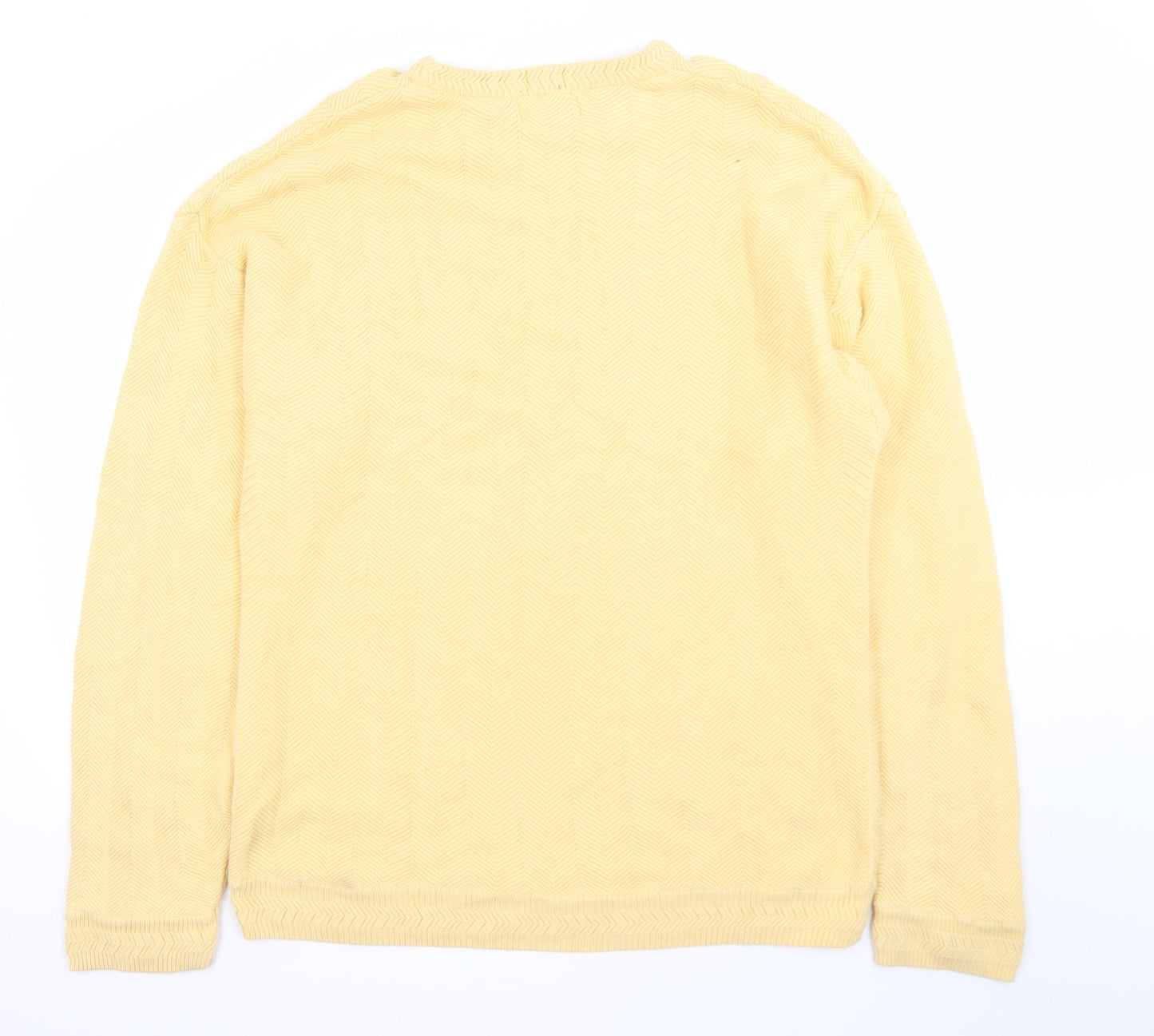Chaps Ralph Lauren Men's Yellow XL Cotton Crew Neck Jumper
