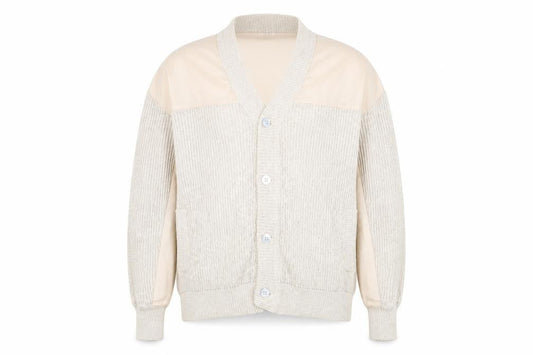 Schiatti & C Old England Napoli Men's Beige XL Linen Cotton Knit Cardigan