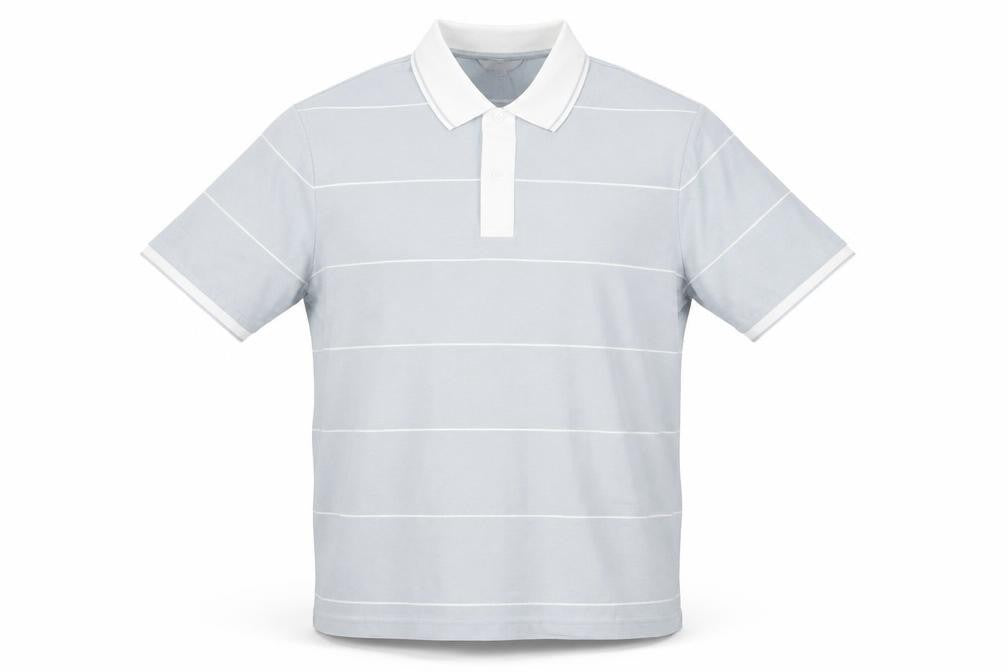Marks and Spencer Men's Blue Striped 2XL Polo Shirt Regular Fit