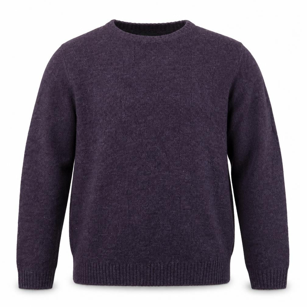 Geoffrey Beene Men's Purple Wool Crew Neck Pullover Jumper L