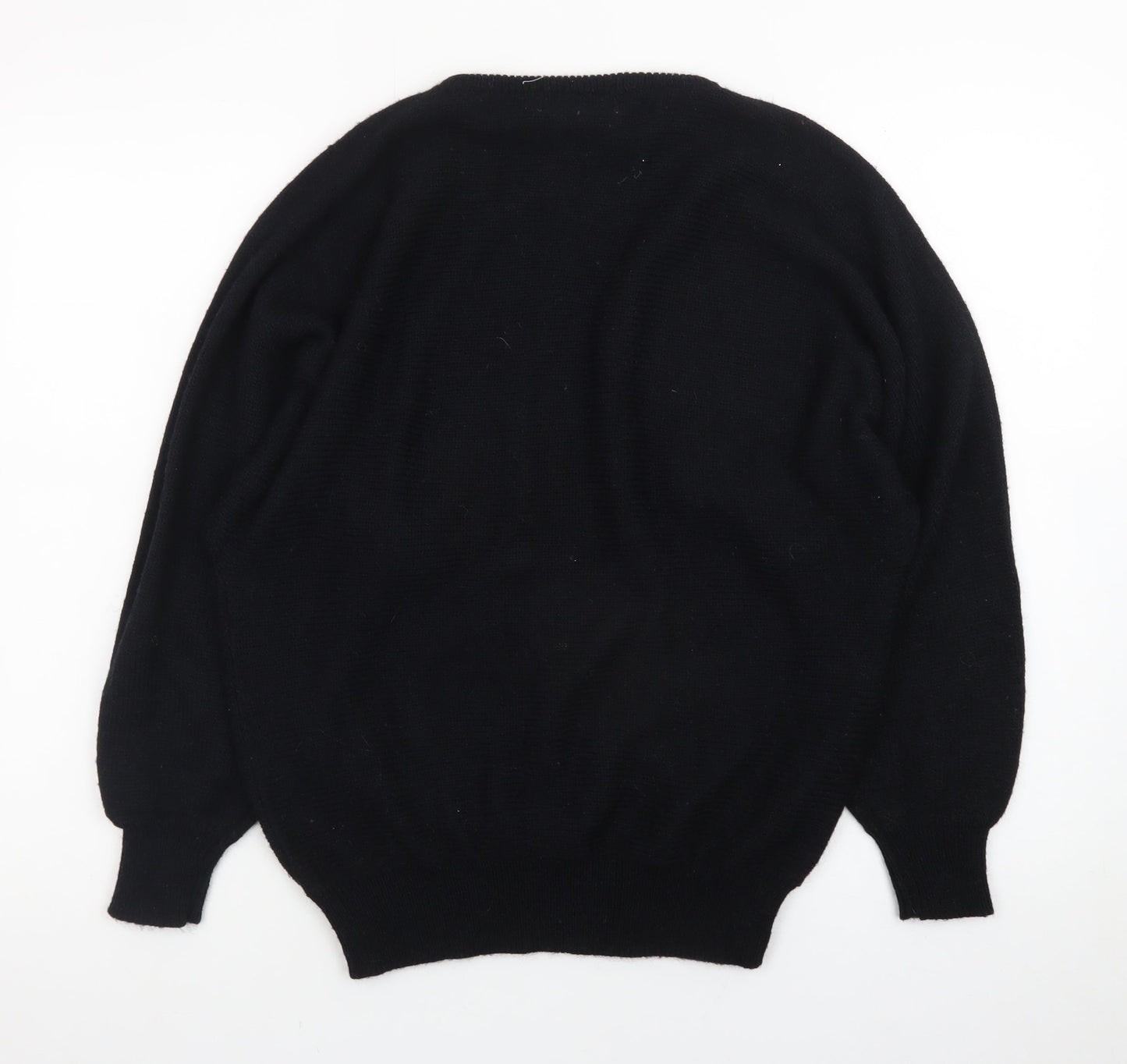 SRS International Women Black Gold Bow Pullover Jumper Size 12