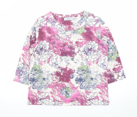 Honor Millburn Womens Multicoloured Floral Jersey Top Size L