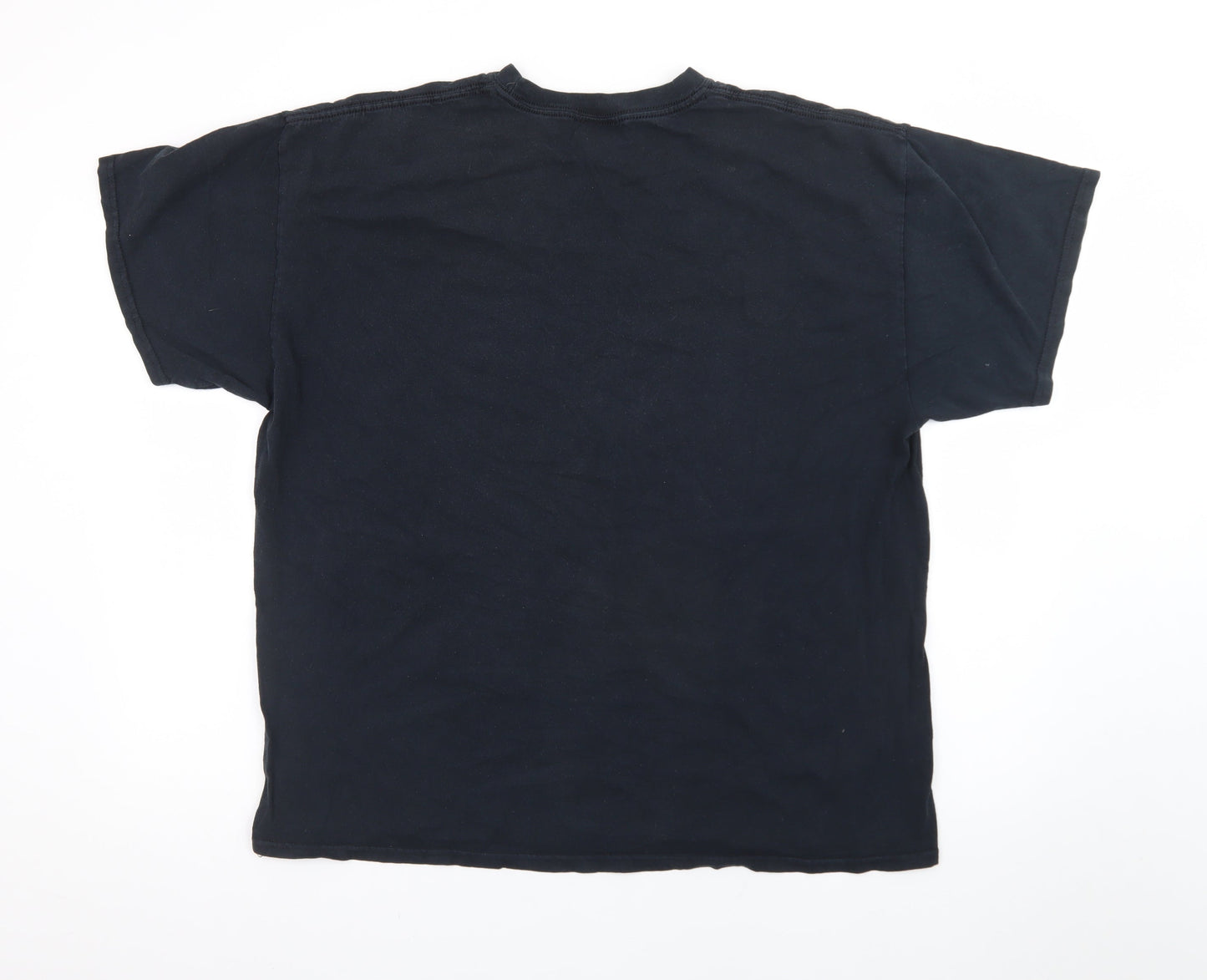 New Love Club Men's Black Funny Graphic Ring Spun Cotton T-Shirt L