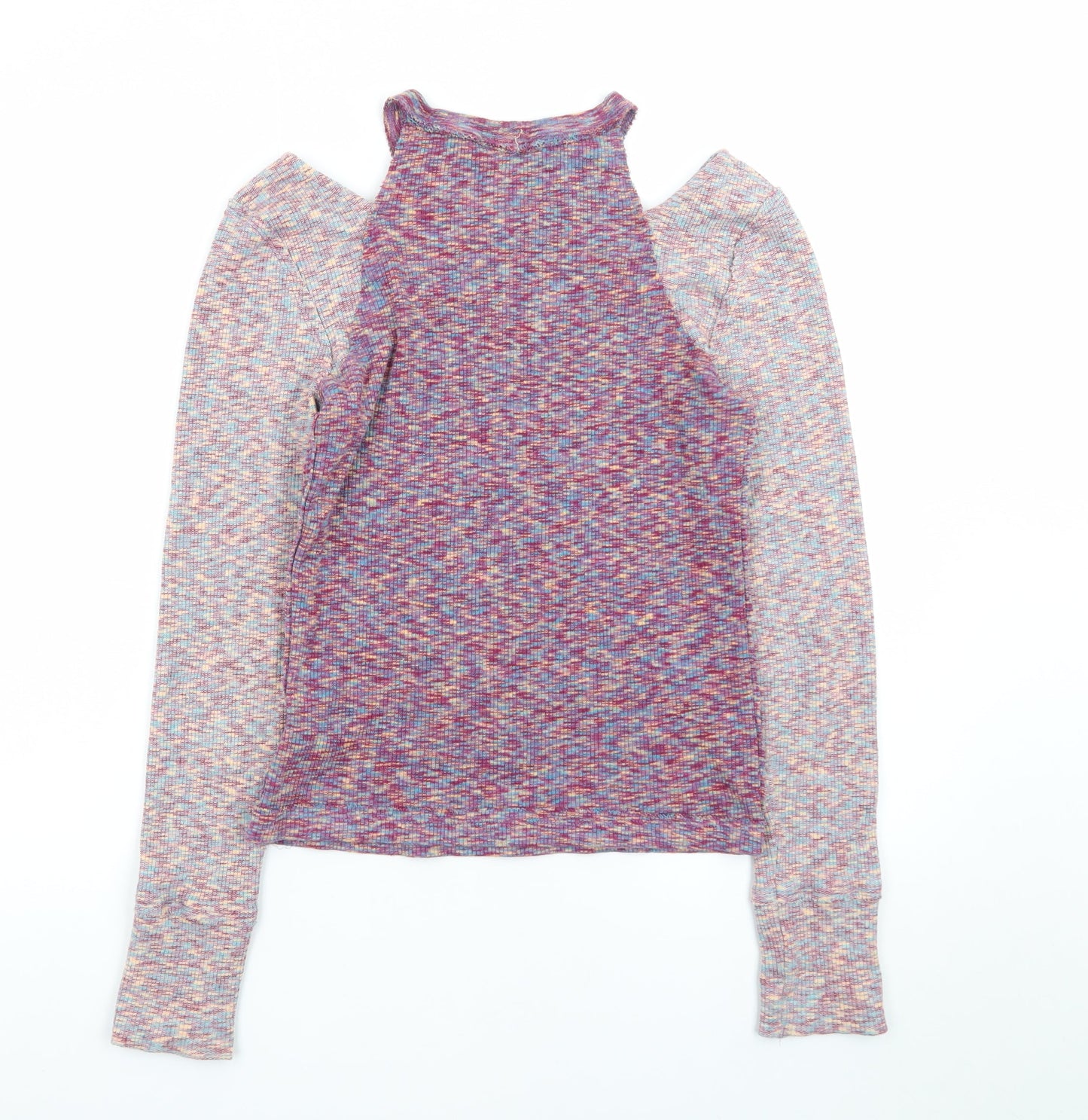 We The Free Women's Multicoloured L Cold Shoulder Knit Jumper