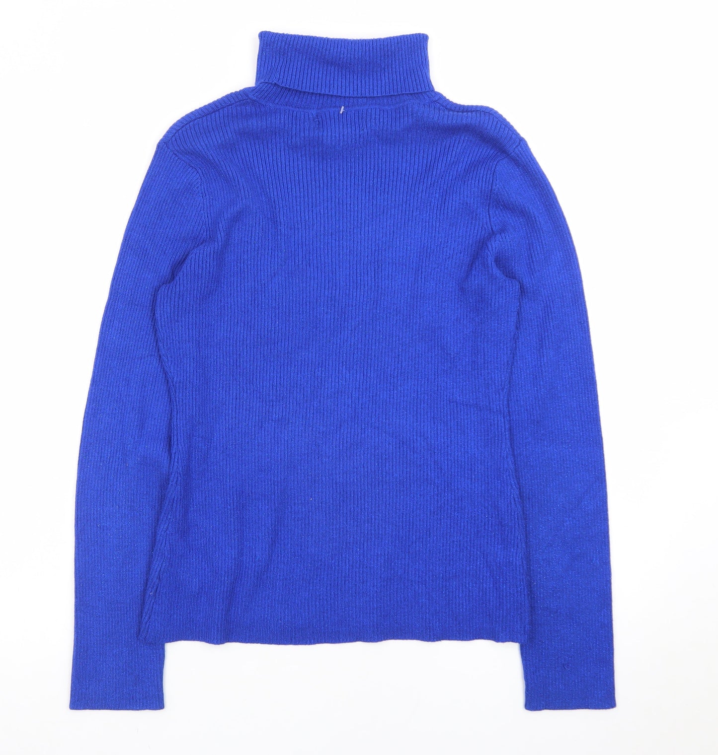Togo Womens Blue Roll Neck Long Sleeve Pullover Jumper Size L