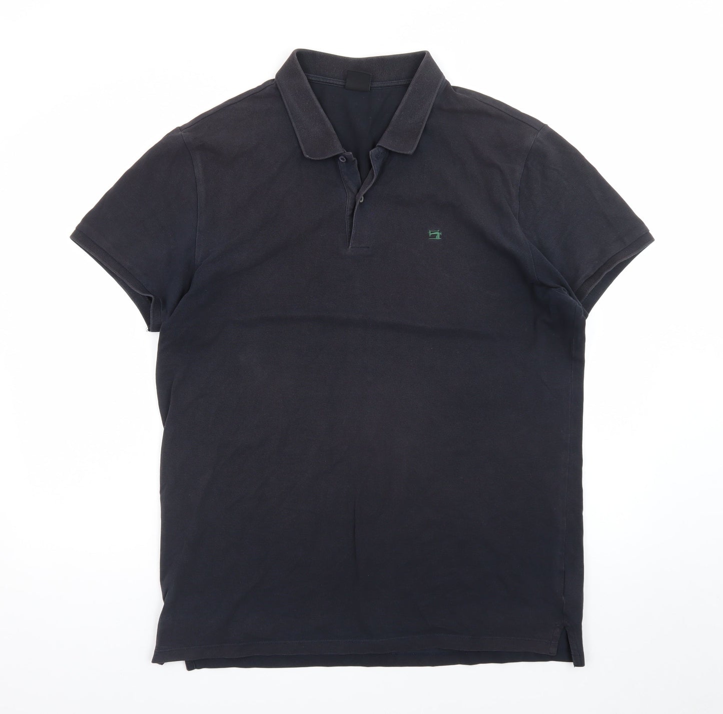 Scotch & Soda Men's Black XL Cotton Short Sleeve Polo Shirt