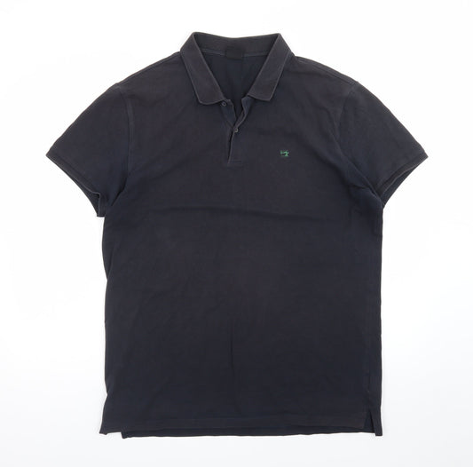 Scotch & Soda Men's Black XL Cotton Short Sleeve Polo Shirt