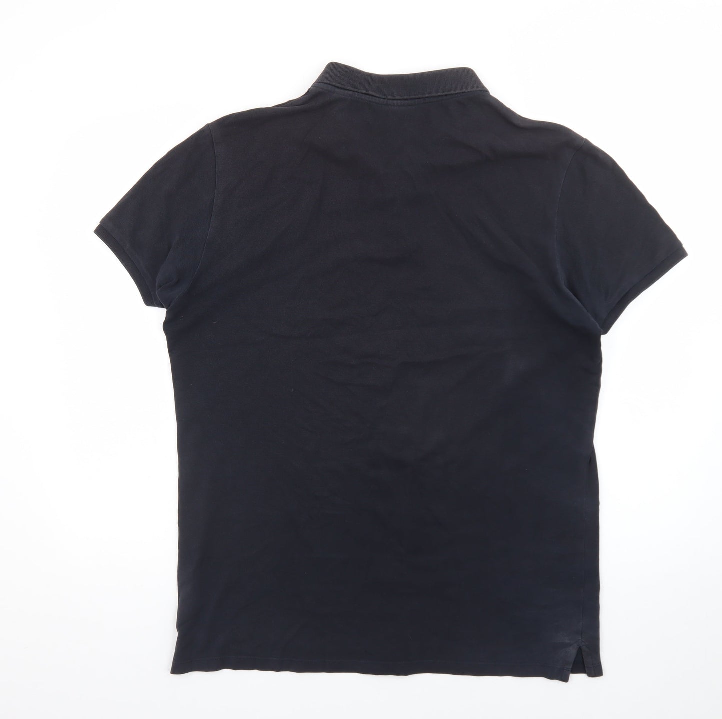Scotch & Soda Men's Black XL Cotton Short Sleeve Polo Shirt