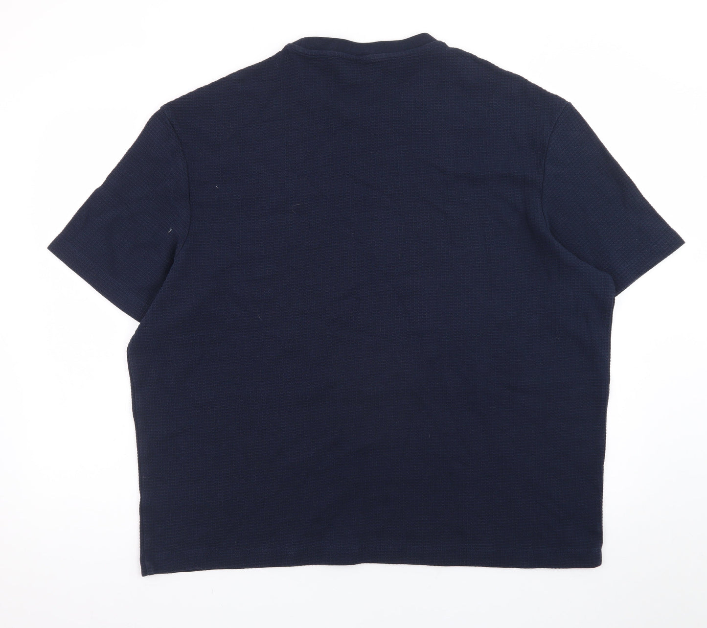 Marks and Spencer Men’s Navy Blue 2XL Regular Fit Crew Neck Cotton T-Shirt