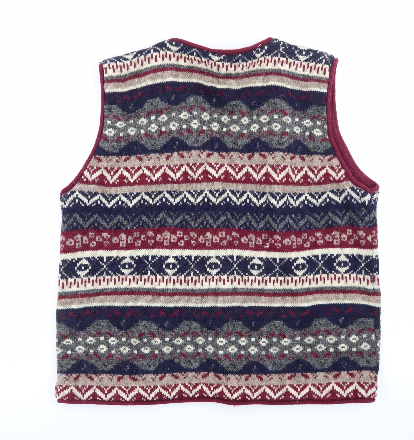 Alibi Women’s Multicoloured Fair Isle Wool Knit Vest L