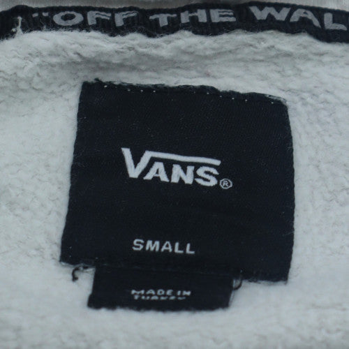 Vans Men's Grey Small Pullover Hoodie with Logo Print