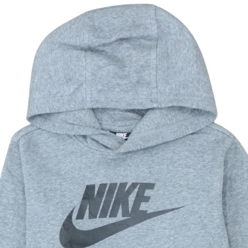 Nike Boys Grey Pullover Hoodie XL 158-170cm Fleece Sweatshirt