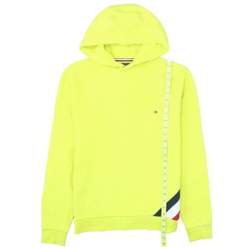 Tommy Hilfiger Men's Yellow Hoodie L Cotton Pullover Logo Casual