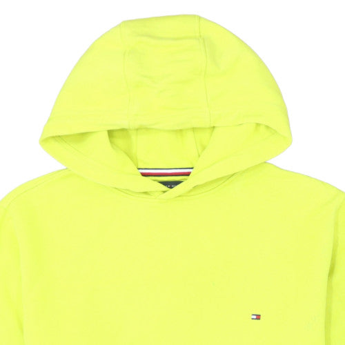 Tommy Hilfiger Men's Yellow Hoodie L Cotton Pullover Logo Casual