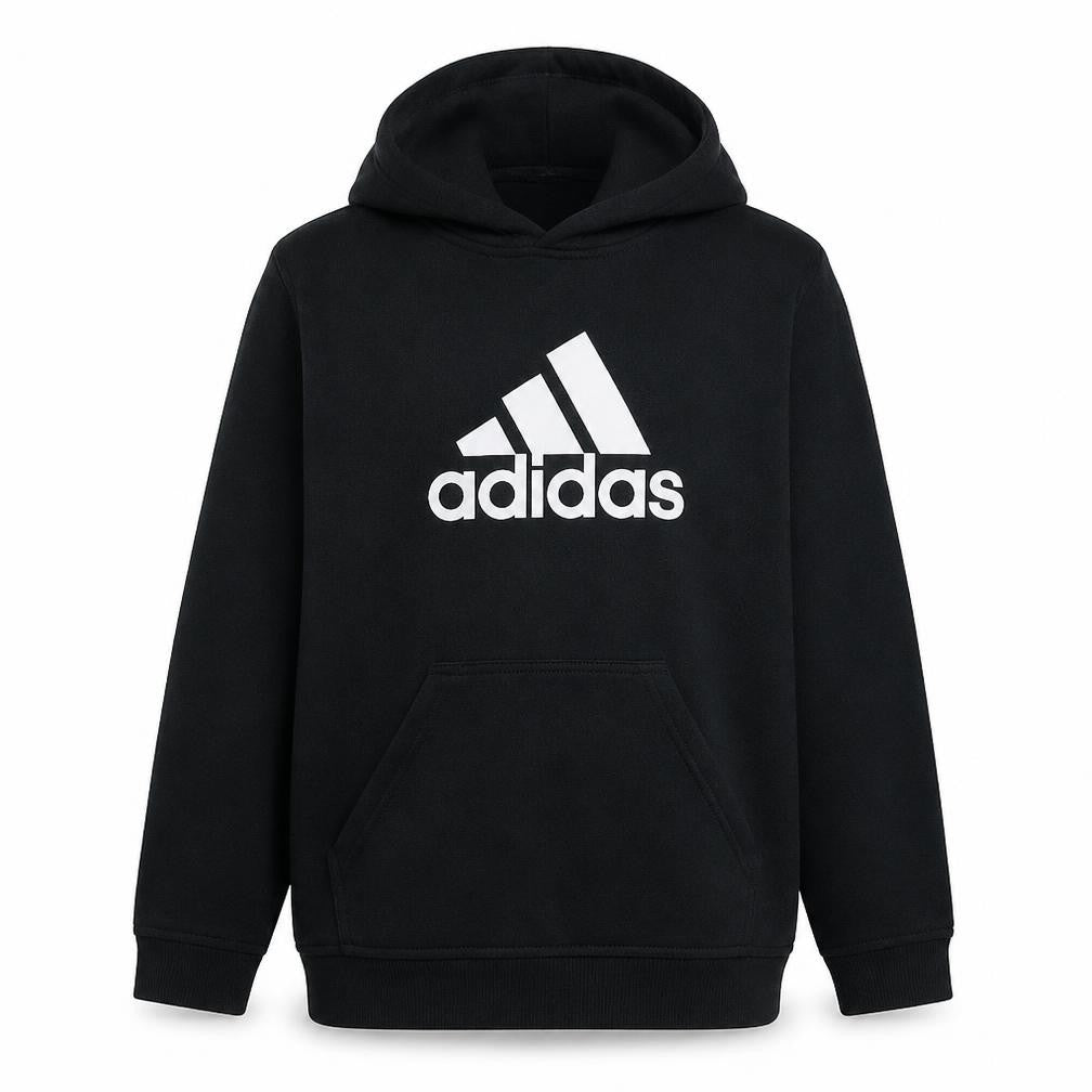 Adidas Men's Black Pullover Logo Hoodie M Fleece Sportswear