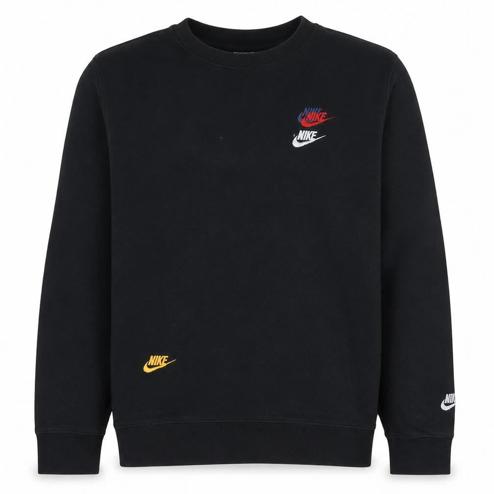 Nike Men's Black Embroidered Logo Sweatshirt Size M Crew Neck