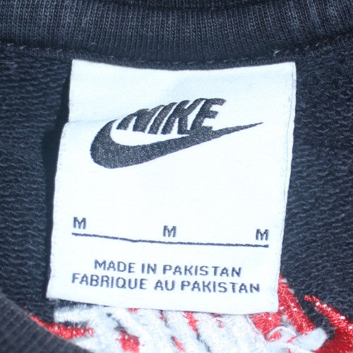 Nike Men's Black Embroidered Logo Sweatshirt Size M Crew Neck