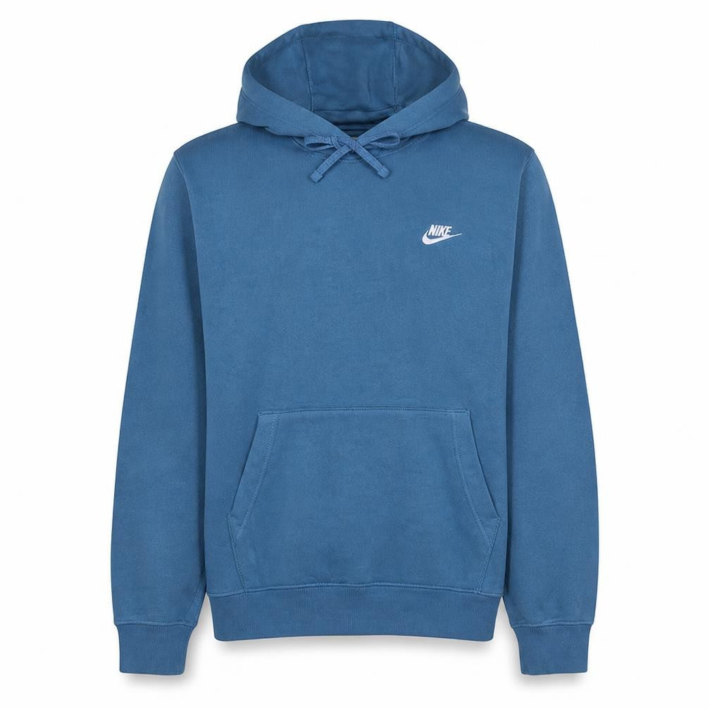 Nike Men's Blue Pullover Hoodie M Fleece Logo Sweatshirt