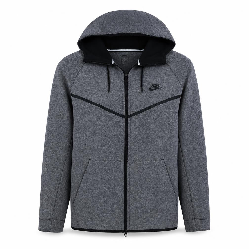 Nike Men’s Grey Full Zip Hoodie Jacket L Sportswear